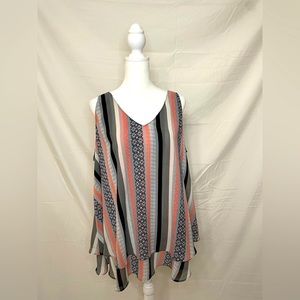 Lane Bryant semi-sheer sleeveless top, size 18, EUC